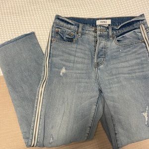 EUC - Pistola jeans with white zipper side